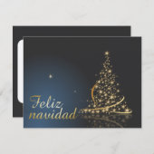 モチモナビデニョアズールコンドラドアルボルドナヴィダド。 招待状 (正面/裏面)