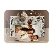 モチャカフェオレイトブラウンニュートラルフローラ救日付 マグネット (横)