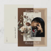 モチャカフェオレイトブラウンニュートラルフローラ救日付 案内ポストカード (正面/裏面)