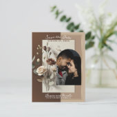 モチャカフェオレイトブラウンニュートラルフローラ救日付 案内ポストカード (スタンド正面)