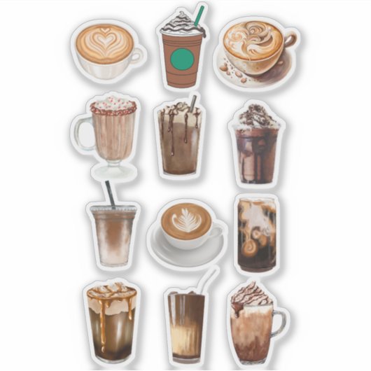 モチャコーヒーコラージュ シール (正面)