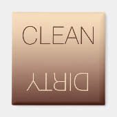 モチャコーヒー&クリームクリーン汚れた食洗機マグネット マグネット (正面)