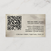 モチャタウペ抽象芸術水彩画&金ゴールドQRコード 名刺 (裏面)