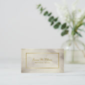 モチャタウペ抽象芸術水彩画&金ゴールドQRコード 名刺 (スタンド正面)