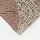 モチャハイビスカスボタニカル調和ラージ フリースブランケット (角)