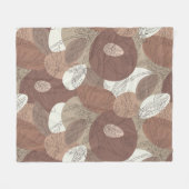 モチャハイビスカスボタニカル調和媒体 フリースブランケット (正面(横))