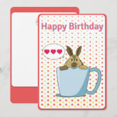 モチャバニーハッピーバースデーカード シーズンカード (正面/裏面)