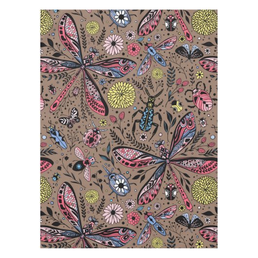 モチャブラウンのブクブクブク テーブルクロス (正面)