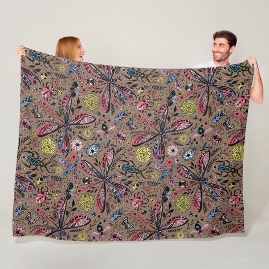 モチャブラウンのブクブクブク フリースブランケット (インサイチュ)