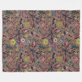 モチャブラウンのブクブクブク フリースブランケット (正面(横))