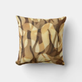 モチャブラウンアンドタン抽象芸術アート装飾用クッション クッション (正面)