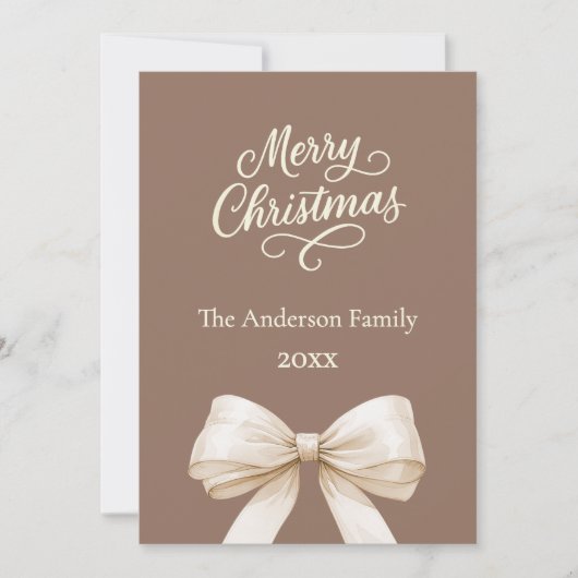 モチャブラウンクリームボウクリスマス (正面)