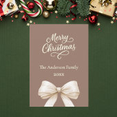 モチャブラウンクリームボウクリスマス