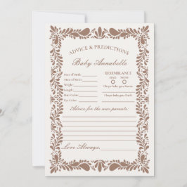 モチャブラウンタラベラタイルアドバイスベビーカード 招待状