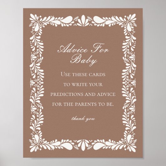 モチャブラウンタラベラタイルアドバイスベビーゲーム ポスター (正面)