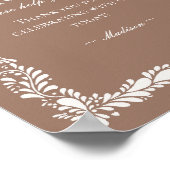 モチャブラウンタラベラタイルフィエスタビヘイズサイン ポスター (角)