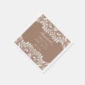 モチャブラウンタラベラタイルフィエスタブライダルブランチ スタンダードカクテルナプキン (角)