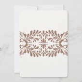 モチャブラウンタラベラタイルフィエスタベビーシャワー 招待状 (裏面)