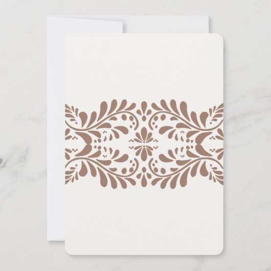 モチャブラウンタラベラタイルフィエスタベビーシャワー 招待状 (裏面)