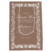 モチャブラウンタラベラタイルフィエスタ誕生日ウィズィブ ミディアムペーパーバッグ (裏面)