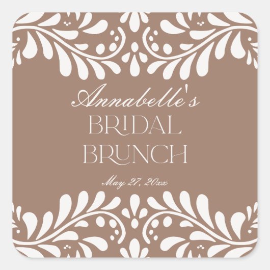 モチャブラウンタラベラフィスペインのエスタブライダルブランチ スクエアシール (正面)