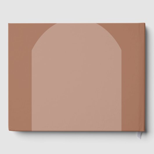 モチャブラウンフローラ結婚アーチズ ゲストブック (裏面)