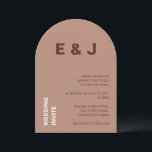 モチャブラウンモダン結婚式招待状 招待状<br><div class="desc">白と二モダン色のモチャ茶色の結婚式招待状。（濃いチョコレートモチャブラウンがあり、モチャブラウンの淡いミルキートーンもある）。招待は、注文する前にオンラインでパーソナライズする簡単である。</div>