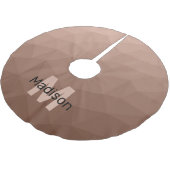 モチャブラウン幾何学的メッシュパターンモノグラム ブラッシュドポリエステルツリースカート (アングル)