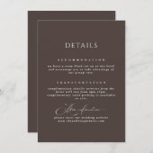 モチャブラウン書道結婚の詳細 エンクロージャーカード (正面/裏面)