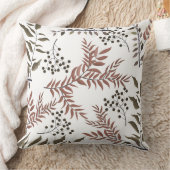 モチャブラウン葉/スパーキング茶色の枕 クッション (ブランケット)