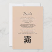 モチャブラウン金ゴールドアゲートタムQRコード結婚ズ 招待状 (裏面)