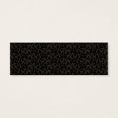 モチャブラウン&クラレットレッドダマスクウェディングメッセージカード (裏面)