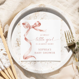 モチャボウスウィート小さな女の子ベビーシャワー スタンダードカクテルナプキン