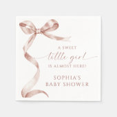 モチャボウスウィート小さな女の子ベビーシャワー スタンダードカクテルナプキン (正面)