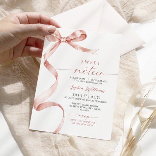 モチャボウスウィート16誕生日招待状 招待状