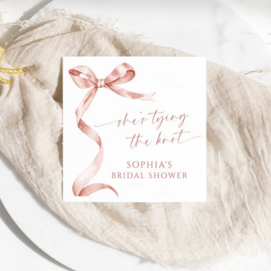モチャボウ彼女は結び目ブライダルシャワー スタンダードカクテルナプキン