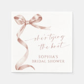 モチャボウ彼女は結び目ブライダルシャワー スタンダードカクテルナプキン (正面)