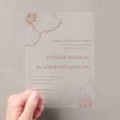 モチャムスクレマチスボタニカルフォーマル結婚ズ アクリル招待状 (インサイチュ (ポータブル))