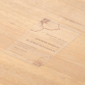 モチャムスクレマチスボタニカルフォーマル結婚ズ アクリル招待状 (レイダウン)