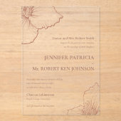 モチャムスクレマチスボタニカルフォーマル結婚ズ アクリル招待状 (正面)