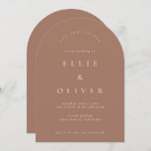 モチャムッセボホアーチモダンーズ結婚ズ 招待状 (正面/裏面)