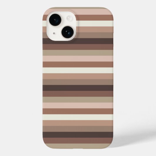 モチャムースとアクセント水平ストライプパターン Case-Mate iPhoneケース (裏面)
