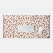 モチャムースとクリームタンヒョウ柄 デスクマット (キーボード&マウス)