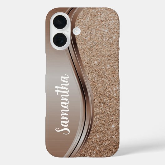 モチャムースフェイクグリッターモノグラム Case-Mate iPhoneケース (裏面)