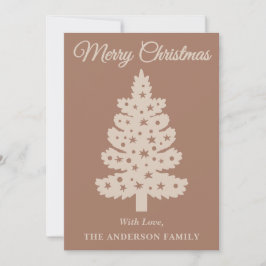 モチャムース手書きスクリプトクリスマスツリー シーズンカード