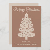 モチャムース手書きスクリプトクリスマスツリー シーズンカード (正面/裏面)