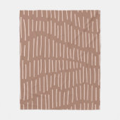 モチャムース抽象芸術手描きドードル線(4) フリースブランケット (正面)