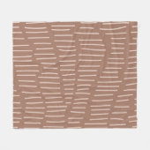 モチャムース抽象芸術手描きドードル線(4) フリースブランケット (正面(横))
