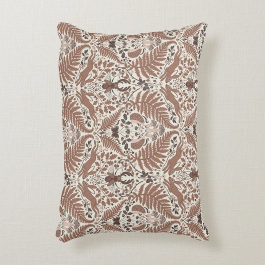 モチャムース森林/森林動物と植物 アクセントクッション (正面(垂直))