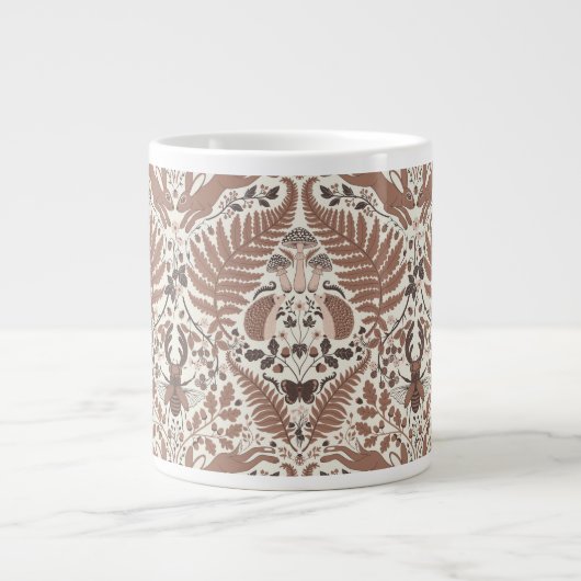 モチャムース森林/森林動物と植物 ジャンボコーヒーマグカップ (正面)